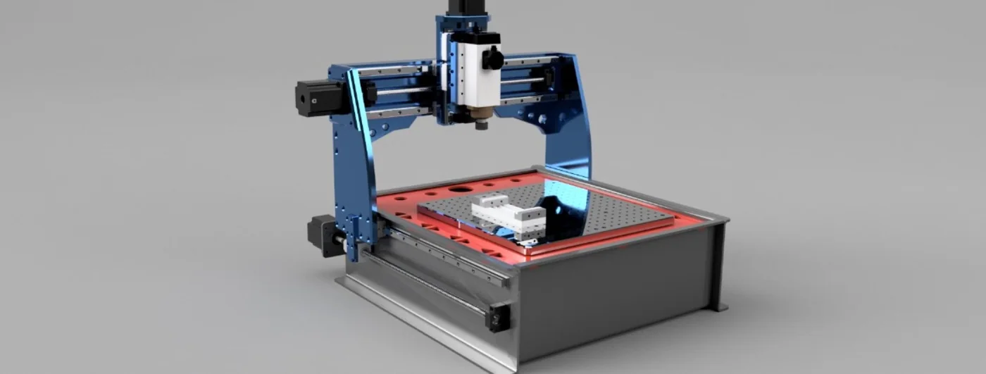 Rendu d’une CNC router 3 axes compacte